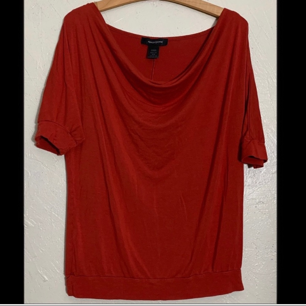 Ashley Stewart - Drape Neck Blouse